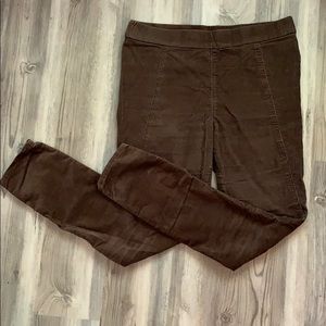 High rise corduroy leggings